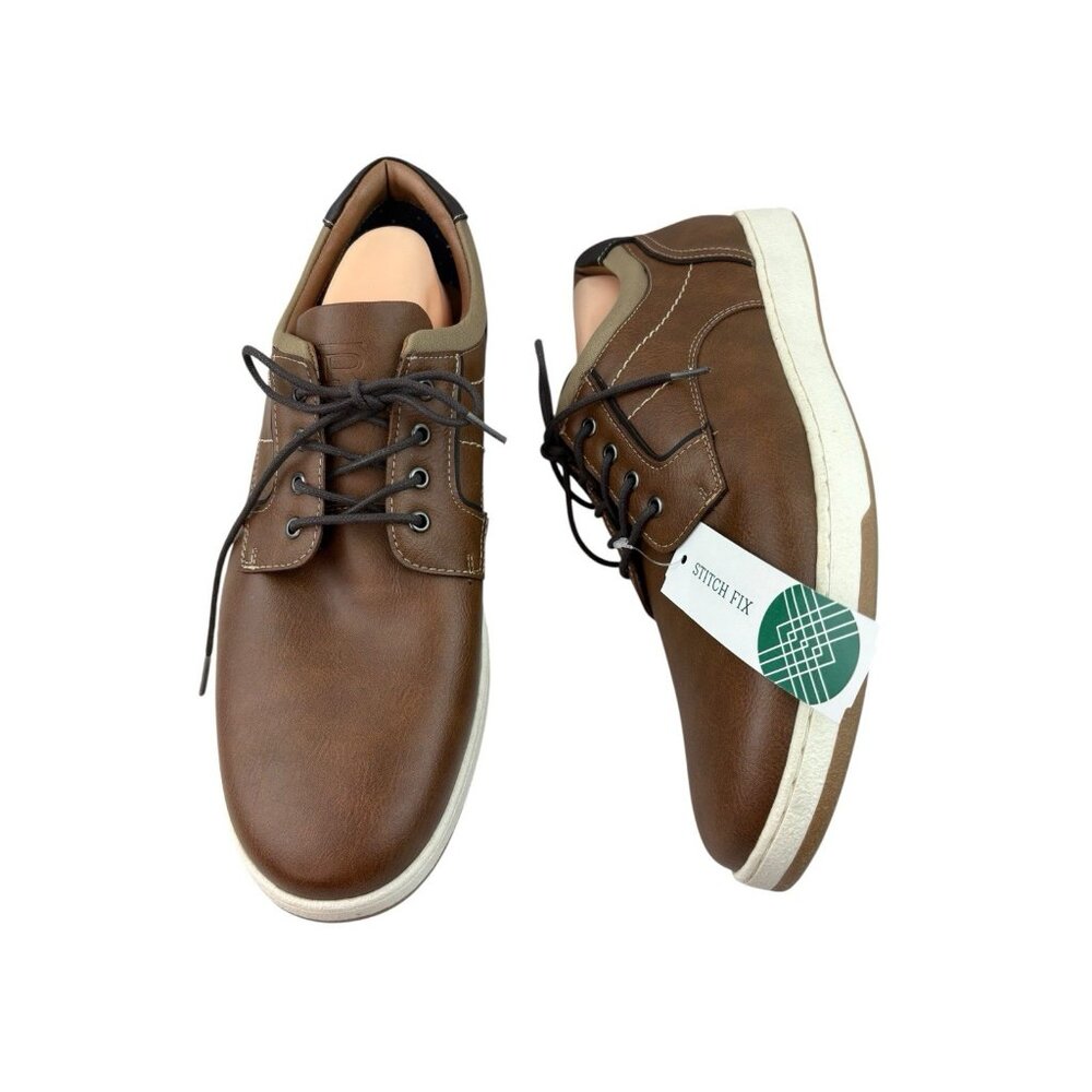 *New Rye by Hawker Rye Larelissi Contrast Stitch Sneaker Mens 13 Tan Casual